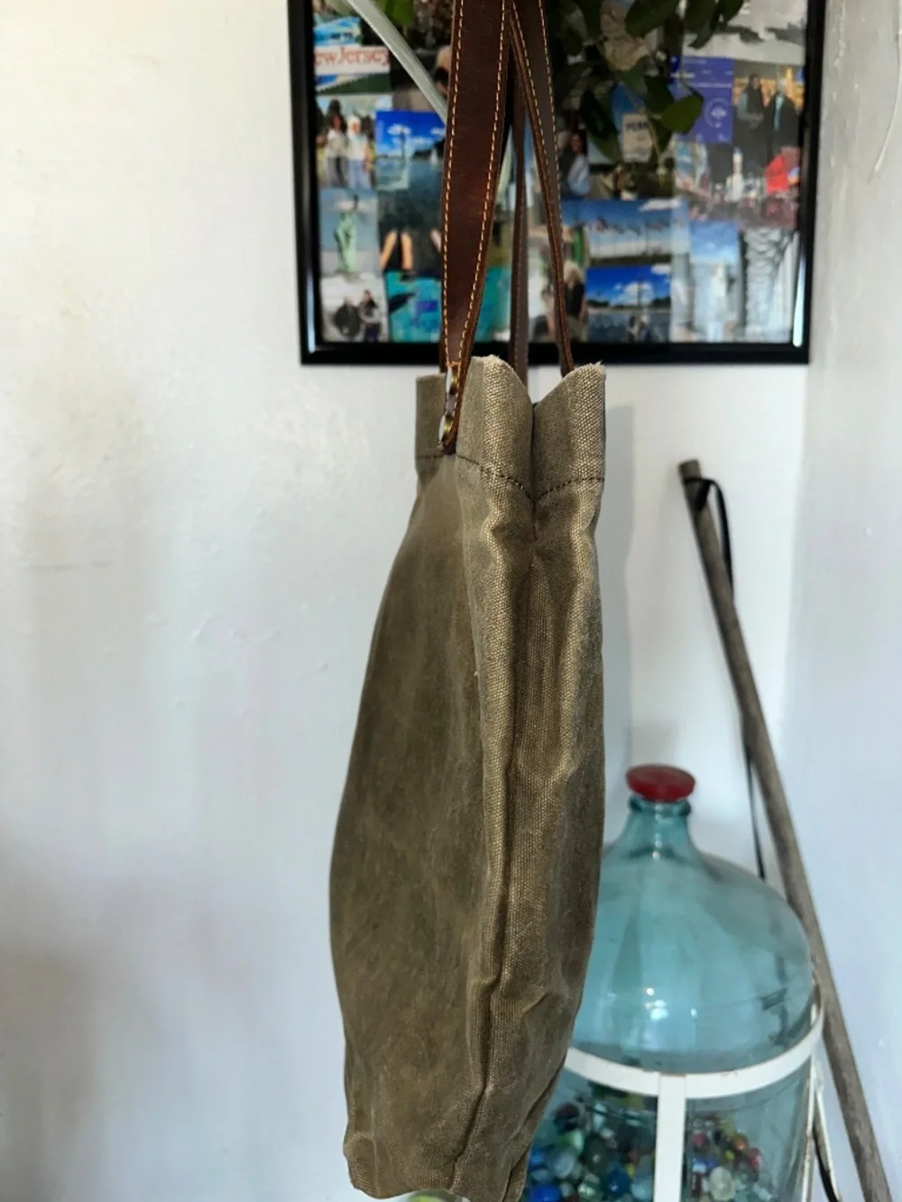 Canvas Tote Heavy 17”x17”x4” army Green